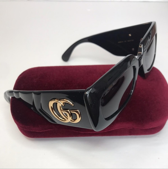 ? - Authentic New Gucci GG0811S 001 Black / Grey Lenses main image 13